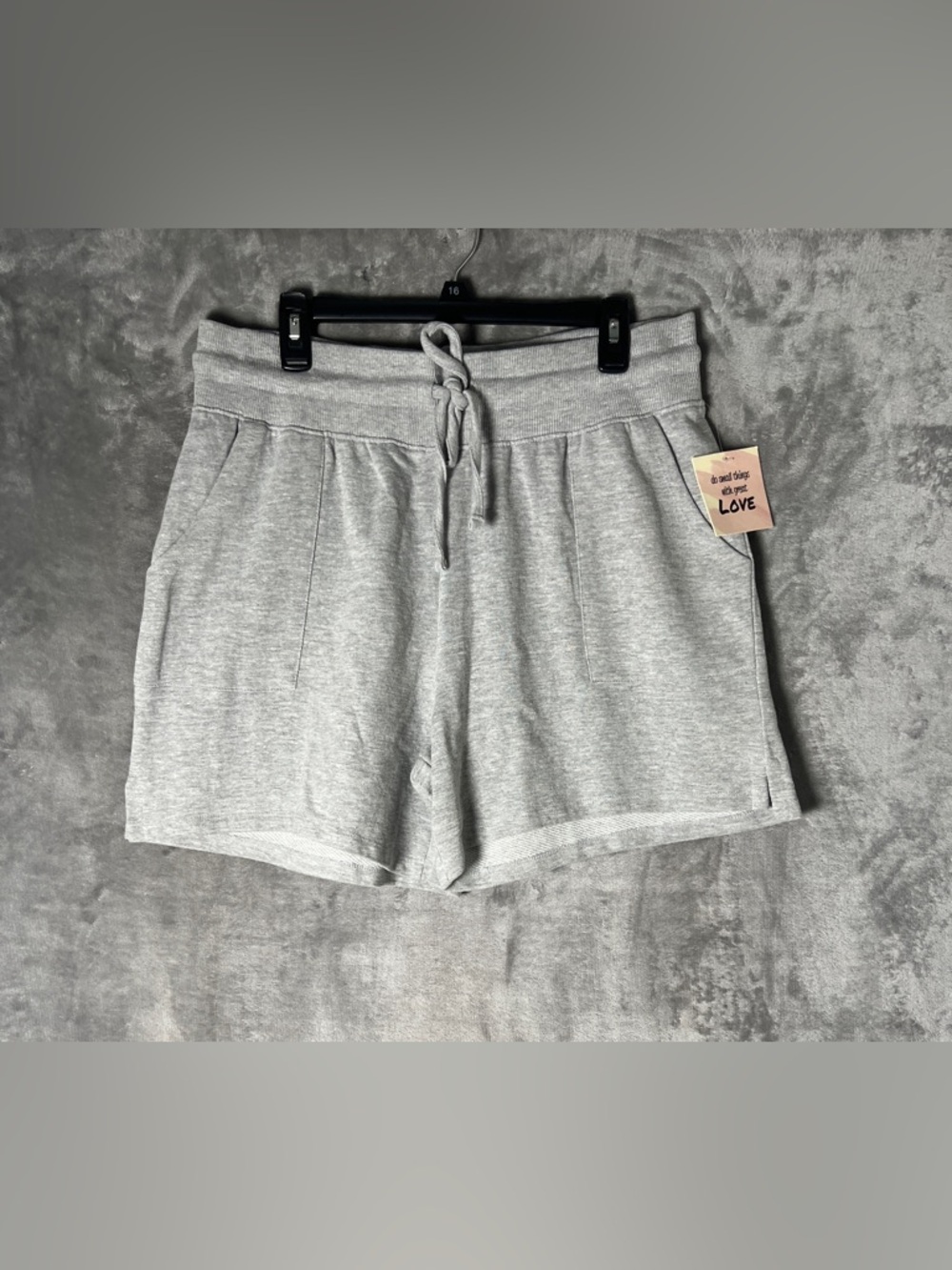 Women's Heather Gray Athletic Drawstring Shorts